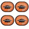 Creative Converting School Spirit Orange Graduation Oval Paper Platters 24ct